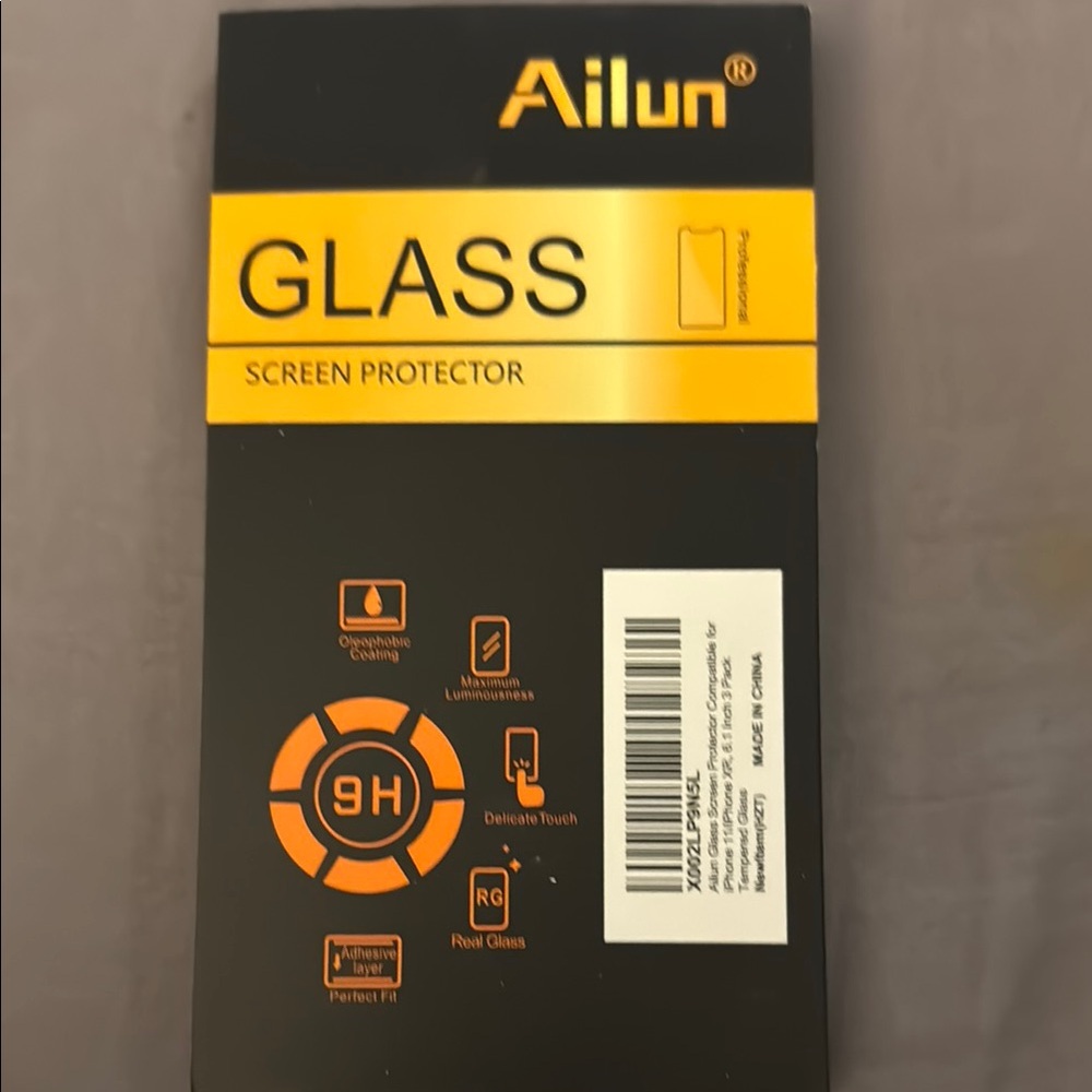 Ailun Black Tempered Glass Screen Protector for Mobile Devices